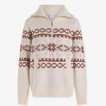 Varley Sweater Half Zip Cai Fair Isle Whitecap Grey Fairisle 1