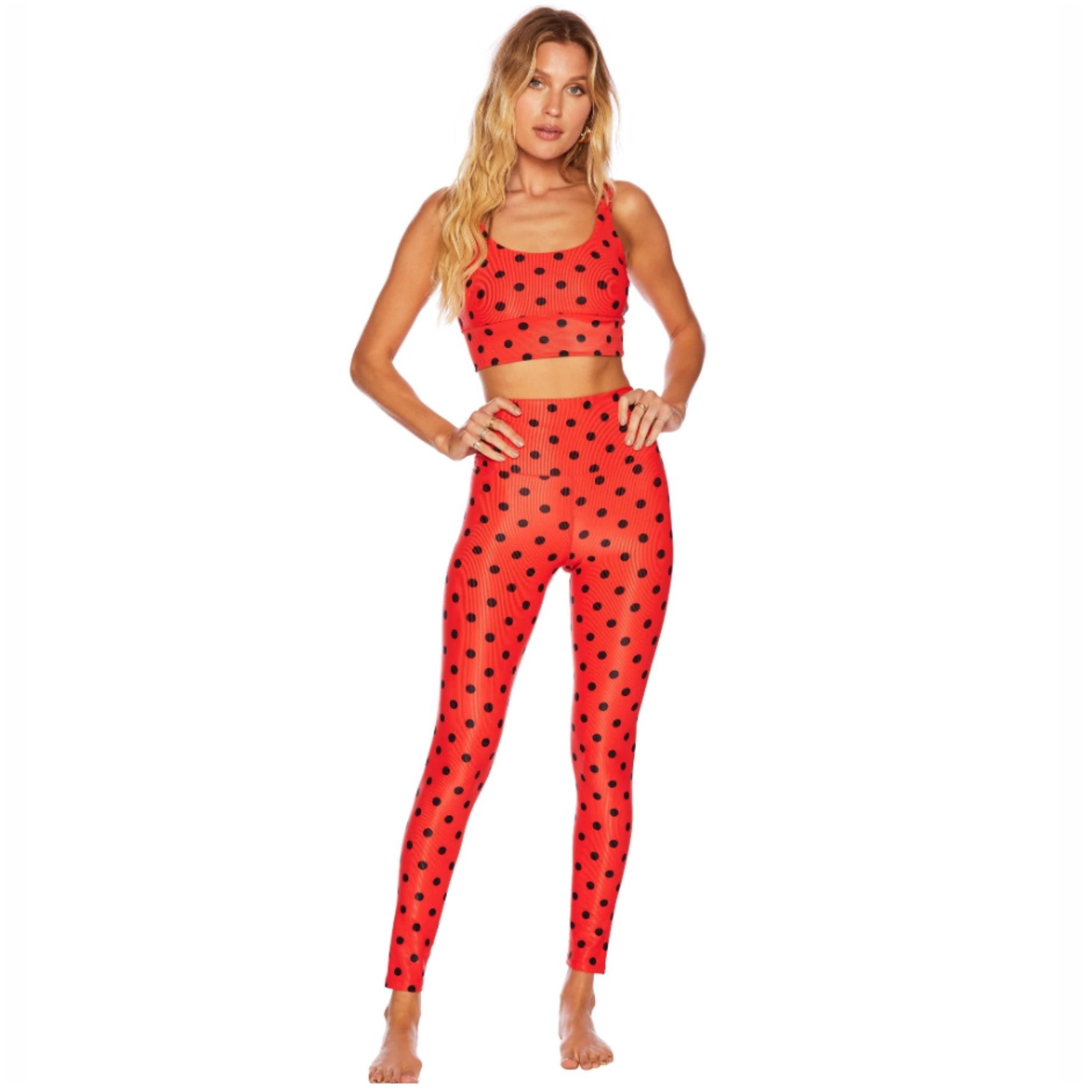 Ribbed Ayla Legging Cherry - Beach Riot - simplyWORKOUT