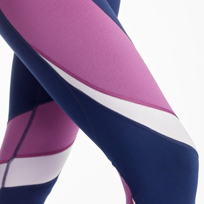 High-Waisted Elevate Color-Block 7/8-Length Compression Leggings For Women