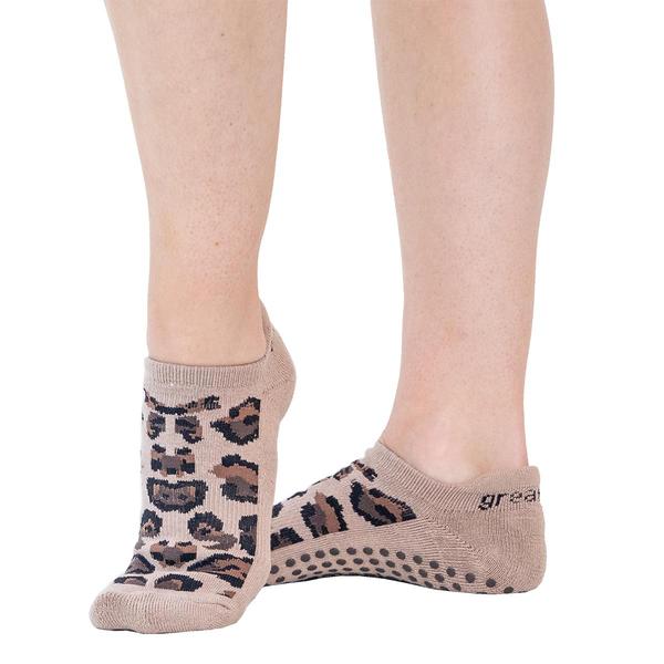 Riley Tab Back Grip Sock - White/Grey - Great Soles