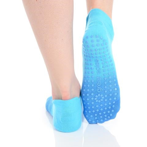 Great Soles Ombre Caribbean Blue Grip Socks