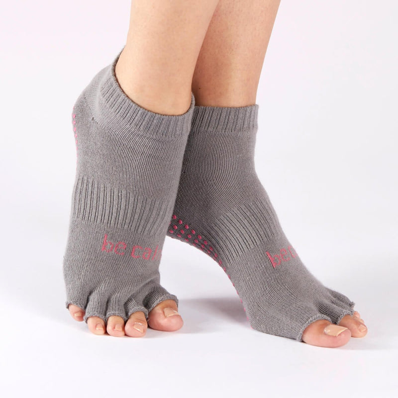 Basics Grip Sock - Taupe and Silver - Shashi- simplyWORKOUT – SIMPLYWORKOUT