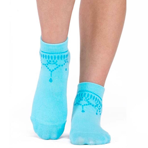 Arebesk ankelet grip socks teal