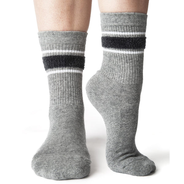 Arebesk Terry - Gray Crew Socks