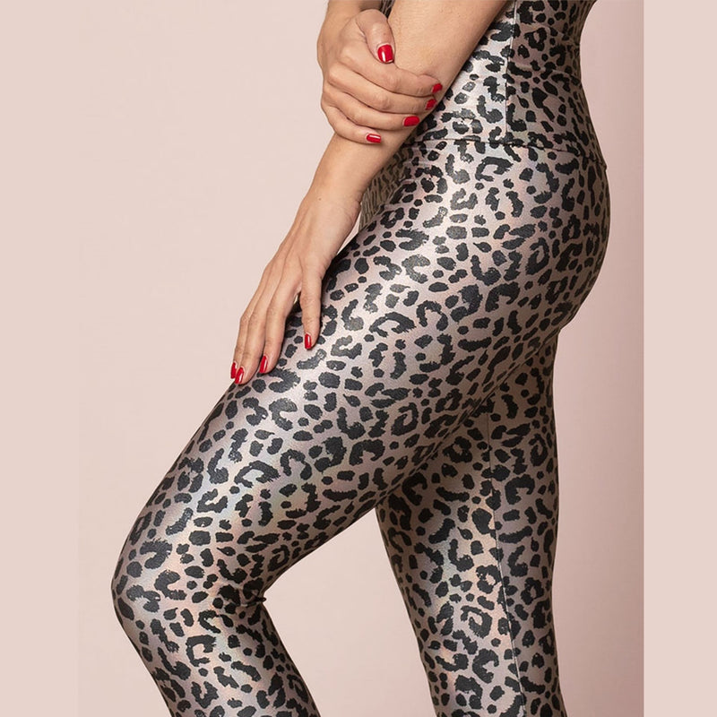 Glimmer Foil Leopard Leggings - Emily Hsu - simplyWORKOUT – SIMPLYWORKOUT