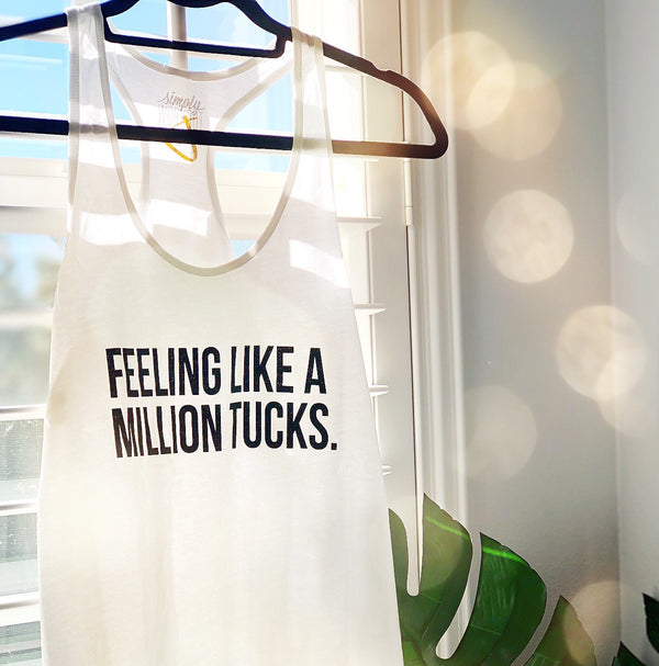 simplyWORKOUT Feeling Like a Million Tucks - Racerback Tank