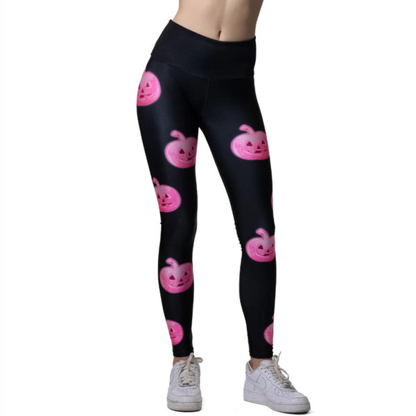 Goldsheep Pink Jack-O-Lantern Leggings