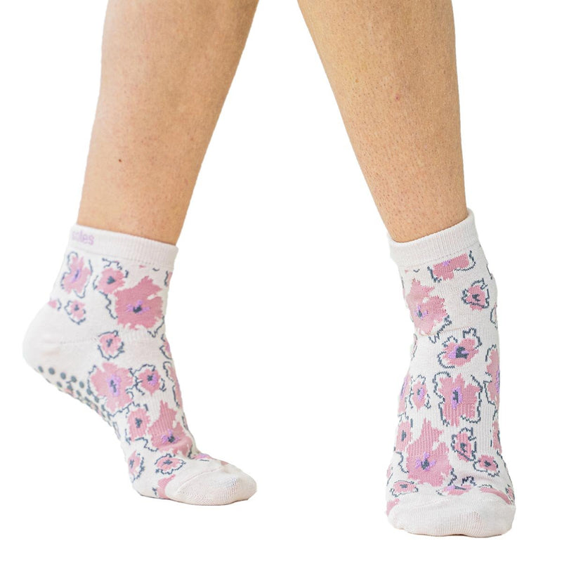 Classic Low-Rise Grip Socks - Retro Floral – MoveActive Int