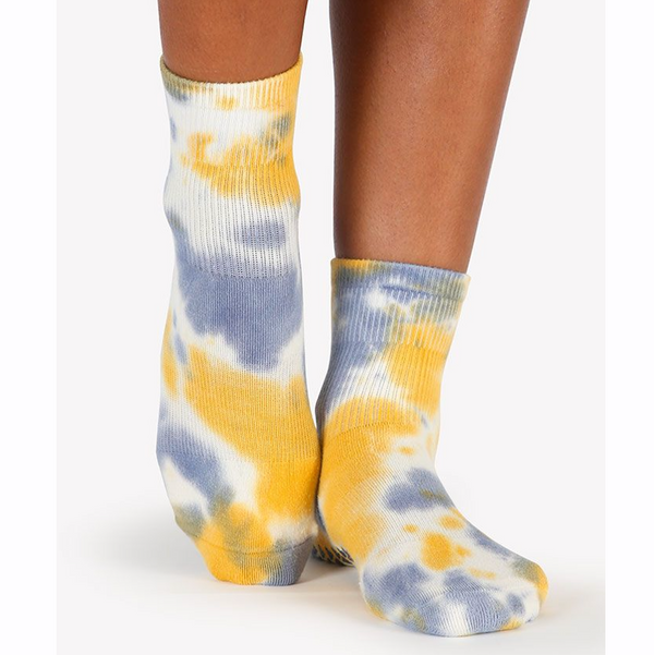 Pointe Studio Jamie ankle grip socks tie dye coastal