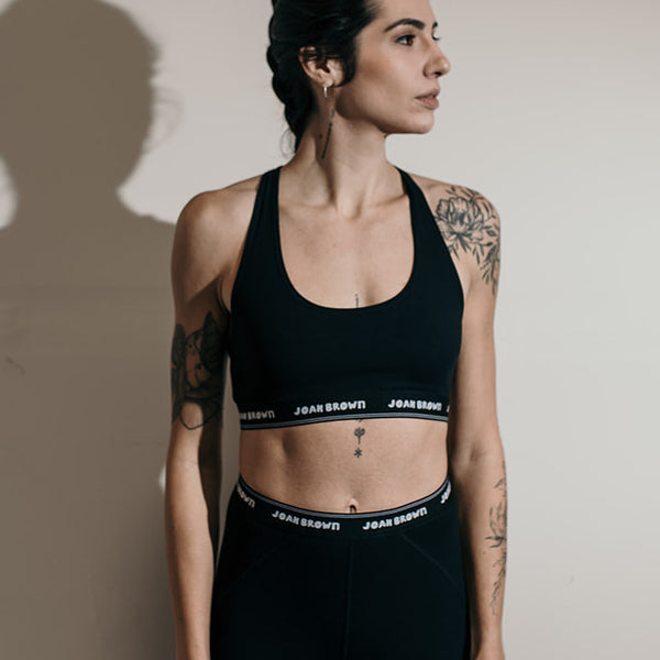 Joah brown the sports bra legging black sueded onyx