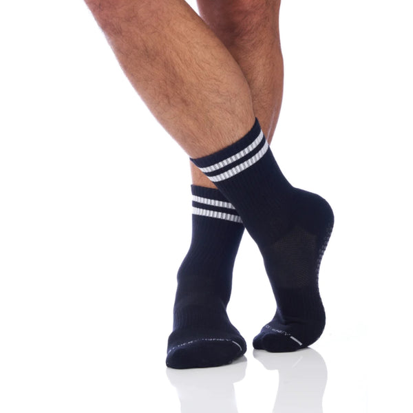 lucky honey dad mens grip socks black