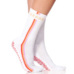 lucky honey retro grip sock barre white