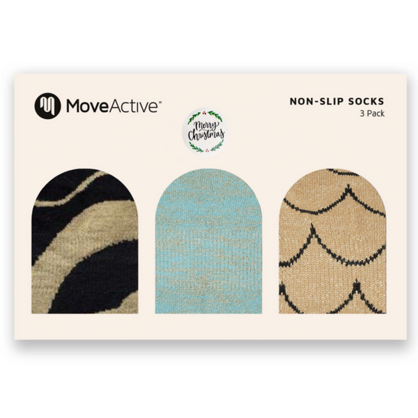 move active grip sock gift box festive jolly