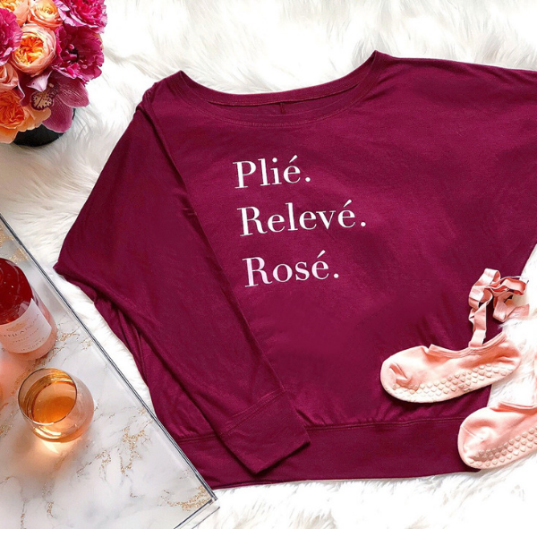 Plié Relevé Rosé Long Sleeve Tee