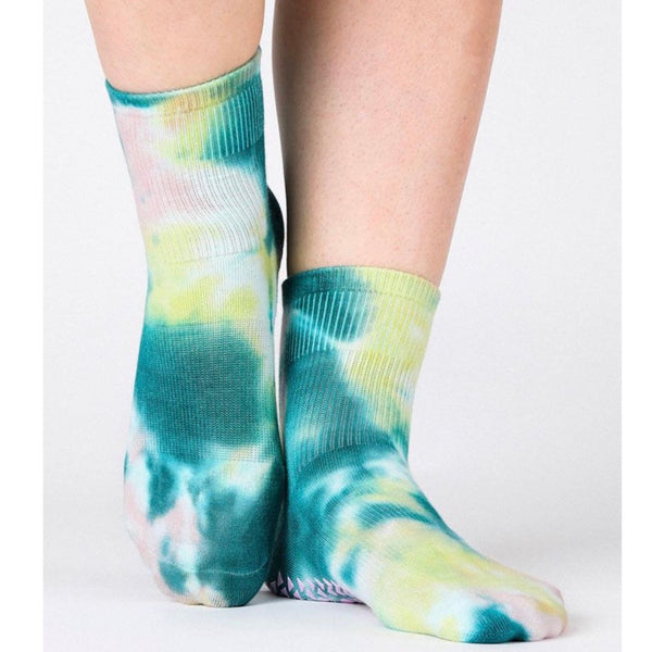 pointe studio jamie crew jasper tie dye green blue