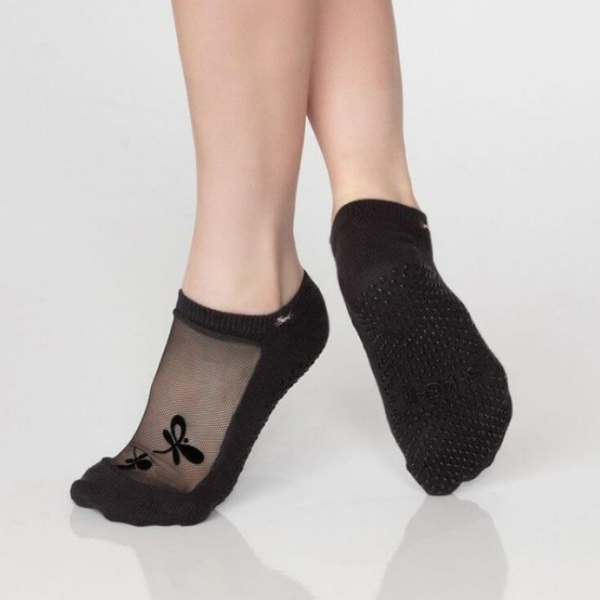 shashi mesh graphite dragonfly tattoo grip sock