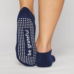 Be Grateful POM POM Ember Grip Socks - Sticky Be - simplyWORKOUT