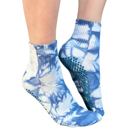 Lucky Honey The Tie-Dye Grip Sock - Denim