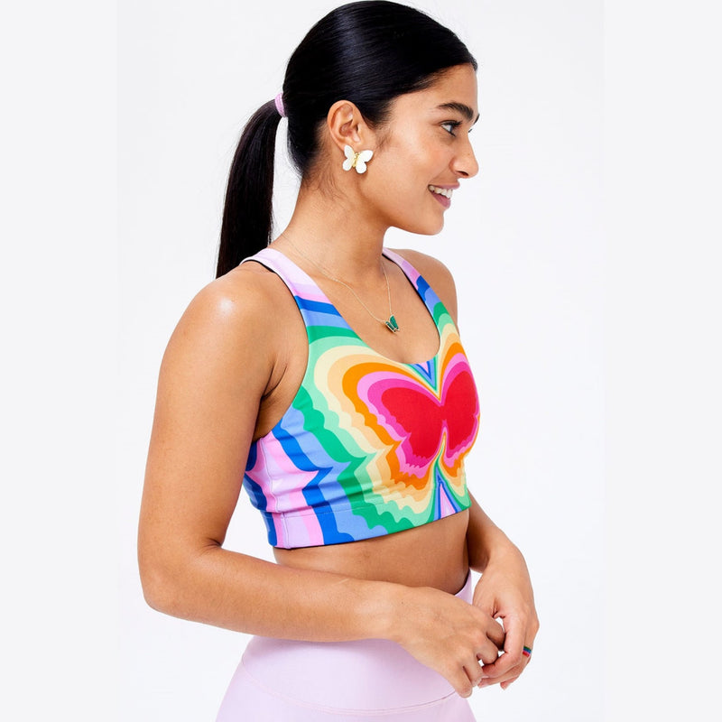 Rainbow Colored Mermaid Sports bra