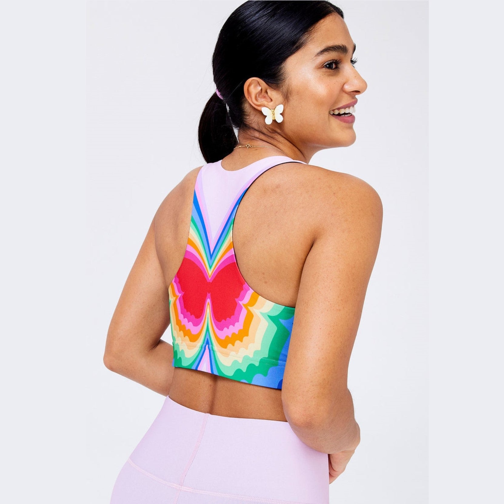 Ice Tie-Dye Strappy Halter Sports Bra – Cycle of Heart