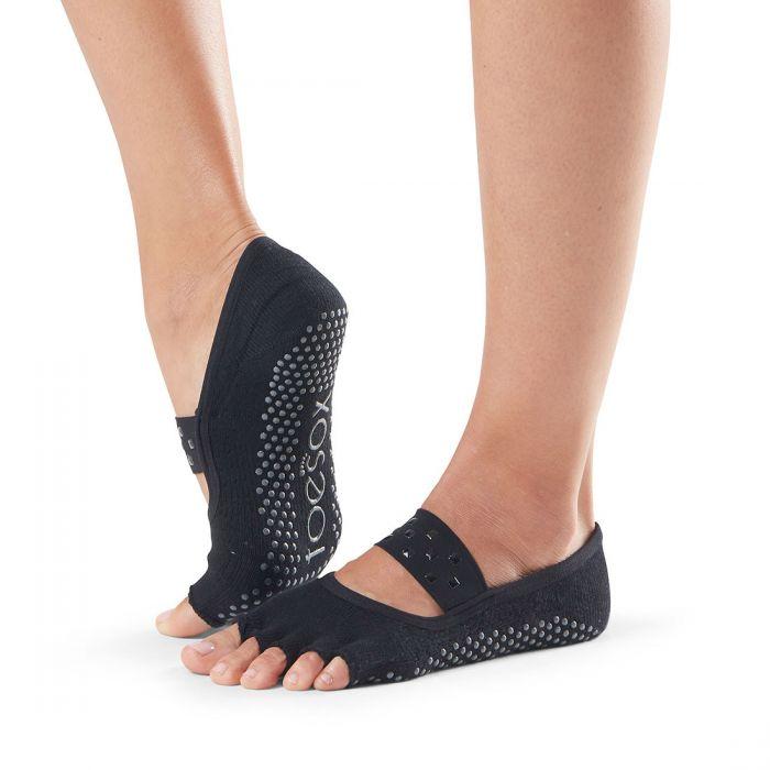 Socks For Women, Non Slip Toeless Five Toe Socks Cotton Slipper Socks For  Dance Pilates Barre(4 Pairs, Black)