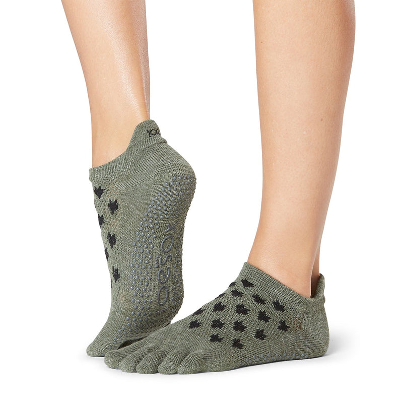  toesox Women's Bellarina Full Toe Grip Socks – Non