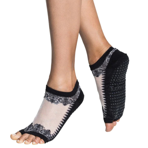 tucketts Flow Grip Socks - Black & Sheer Gala