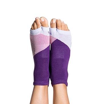  Tucketts Anklet Toeless Non-Slip Grip Socks - Anti Skid Yoga,  Barre, Pilates, Home & Leisure, Pedicure - S/M - 1 pair Blooming Fields :  Clothing, Shoes & Jewelry